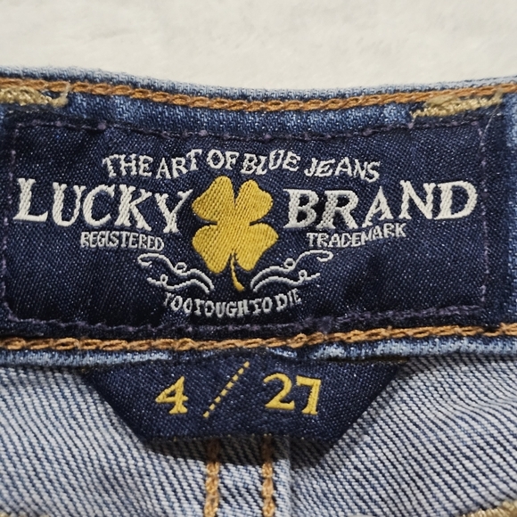 Lucky Brand Lola Bootcut Blue Wash Mid‑Rise Jeans w/ Embroidered Back Pockets 27 - Picture 7 of 14